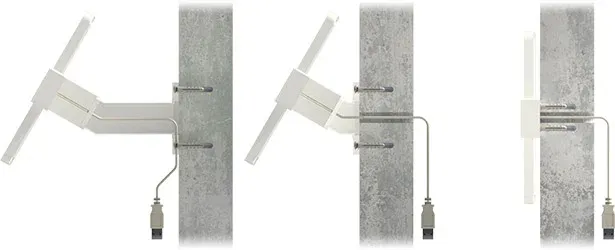 IVY Wall Display cable routing on and through the wall